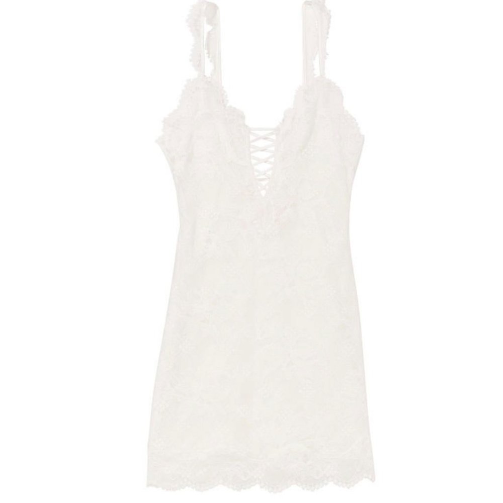 White Lace Mini Slip - Picture 2 of 3